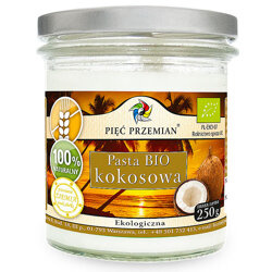 BIO Pasta kokosowa 250g PIĘĆ PRZEMIAN bezglutenowa