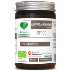 BIO Ashwagandha KSM-66® 50 kapsułek BeOrganic