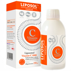Liposomalna witamina C 1000 LIPOSOL 250 ml buforowana ALINESS smak pomarańczowy