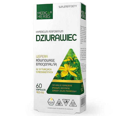 DZIURAWIEC 60kaps. MEDICA HERBS Równowaga Emocjonalna Odprężenie Zasypianie