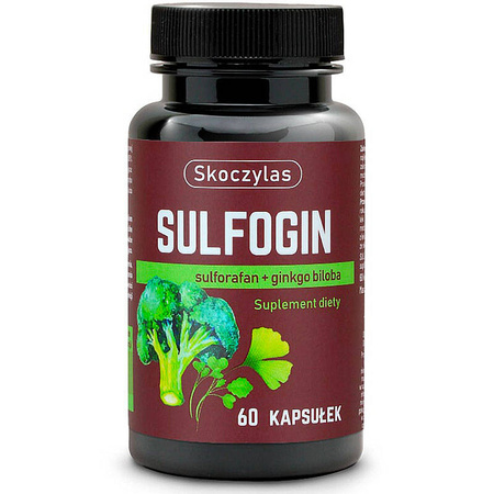 SULFOGIN sulforafan + ginkgo biloba SKOCZYLAS 60 kaps kiełki brokułu miłorząb japoński