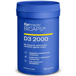 BICAPS D3 2000 ForMeds 120 kapsułek Witamina D3 cholekalcyferol z lanoliny