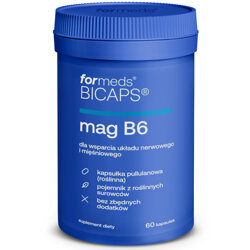 BICAPS MAG B6 Magnez ForMeds 60 kapsułek Cytrynian Magnezu + Witamina B6