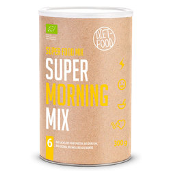 BIO Super Morning Mix 300g DIET-FOOD 6 SUPERFOOD Kakao Spirulina Białko konopne Lucuma Maca Acai