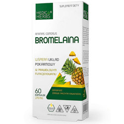 BROMELAINA 60 kapsułek MEDICA HERBS z łodygi ananasa