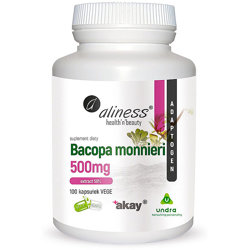 Bacopa Monnieri 500mg ALINESS 100 kaps. BAKOPA DROBNOLISTNA ekstrakt 50%