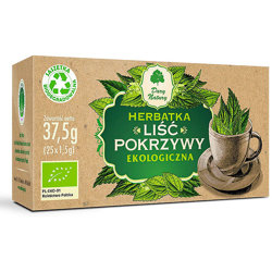 EKO Herbatka Liść Pokrzywy 25x1,5g DARY NATURY Pokrzywa w Saszetkach 
