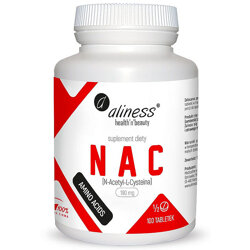 NAC N-Acetyl-L-Cysteine 500mg ALINESS 100 kapsułek Aminokwas