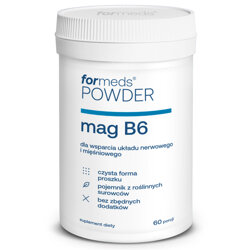 POWDER mag B6 Magnez ForMeds 60 porcji Cytrynian Magnezu Witamina B6