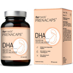 PRENACAPS DHA ForMeds 30 porcji Kwasy Omega 3 DHA EPA Dla Kobiet w Ciąży i Karmiących
