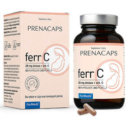 PRENACAPS FERR C ForMeds 60 porcji Żelazo Witamina C Dla Kobiet w Ciąży i Karmiących