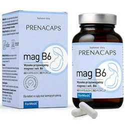PRENACAPS MAG B6 ForMeds 30 porcji Magnez Witamina B6 Cytrynian Magnezu Dla Kobiet w Ciąży i Karmiących