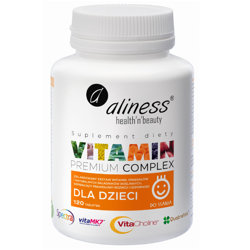 Premium Vitamin Complex dla DZIECI ALINESS witaminy i minerały 120 tabletek do ssania