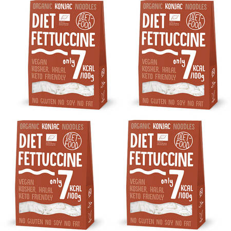 4 x Bio makaron Konjac Fettuccine 300g DIET-FOOD