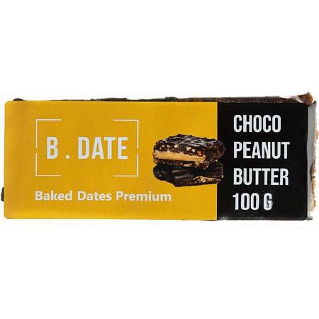 BATON B.DATE Choco Peanut Butter CHOCO 100g DOBRY SQUAD Nerkowce Pasta Orzechowa z Ciemną Czekoladą