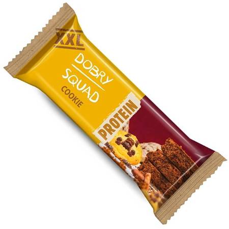 BATON PROTEIN Cookie 80g DOBRY SQUAD Baton Daktylowy z Kakao + Izolat Białka WPI
