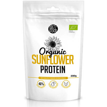 BIO Białko z Nasion SŁONECZNIKA 200g DIET-FOOD sunflower protein