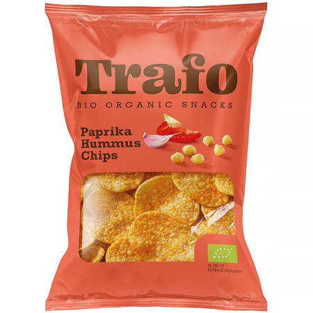 BIO Chipsy z Ciecierzycy o smaku Paprykowo - Czosnkowym 75g TRAFO