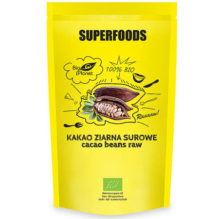 BIO Kakao Surowe Ziarna 200g BIO PLANET SUPERFOOD