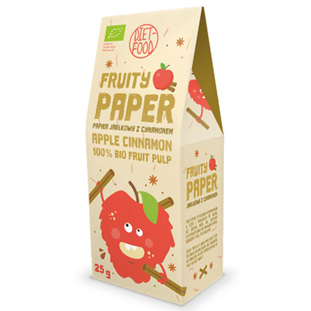 BIO Papier owocowy jabłko z cynamonem 25g DIET-FOOD