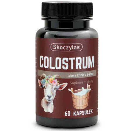 COLOSTRUM siara kozia SKOCZYLAS z pigwą immunoglobuliny typu G 60 kapsułek