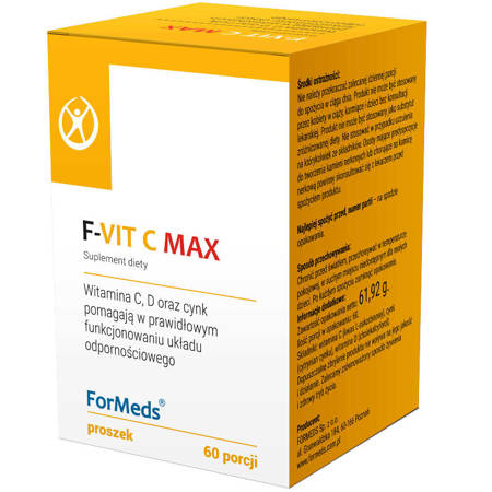 F-VIT C MAX ForMeds Kwas L-askorbinowy D3 Cynk 60 porcji 