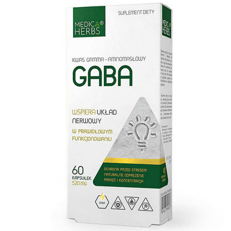 GABA Kwas Gamma-Aminomasłowy 60kaps. MEDICA HERBS