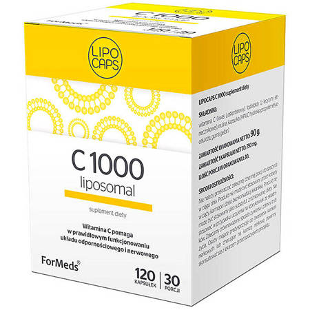 LIPOCAPS C1000 ForMeds 30 porcji Witamina C Liposomalna Kwas L-askorbinowy