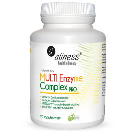 MULTI Enzyme Complex PRO ALINESS enzymy trawienne probiotyk prebiotyk 90 kaps.