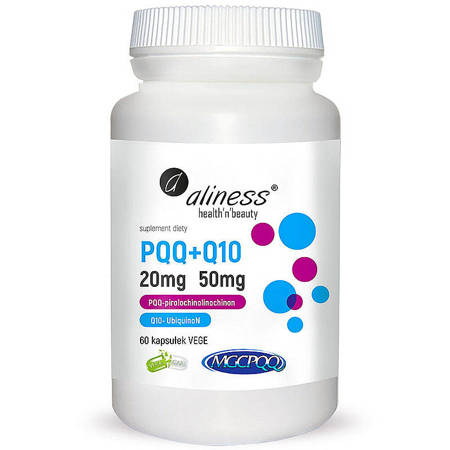 Naturalny PQQ MGCPQQ® + koenzym Q10 ALINESS 60 kaps. pirolochinolinochinon