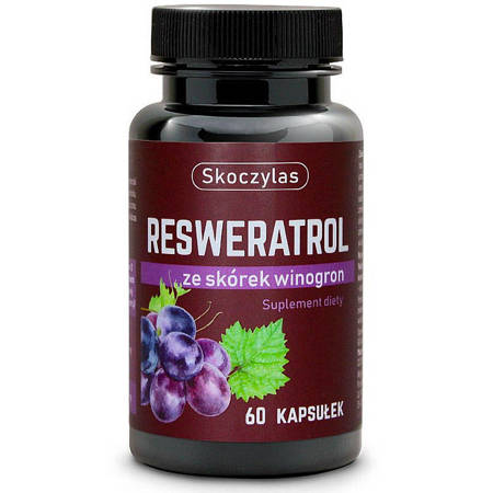 RESWERATROL 60 kaps. SKOCZYLAS ze skórek winogron Resveratrol